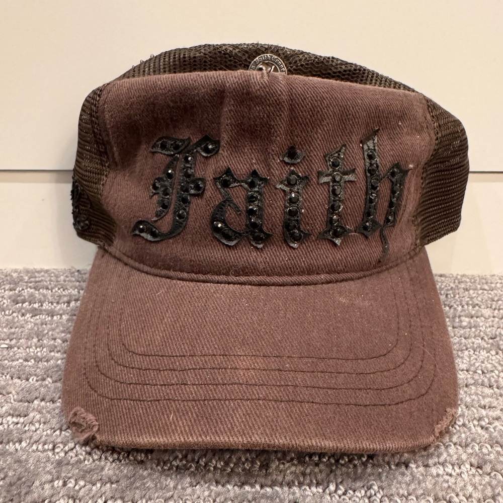Vintage Faith Connexion Retired Trucker Hat Brown
